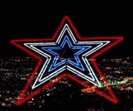 Mill Mountain Star superimposed over Downtown Roanoke, Virginia